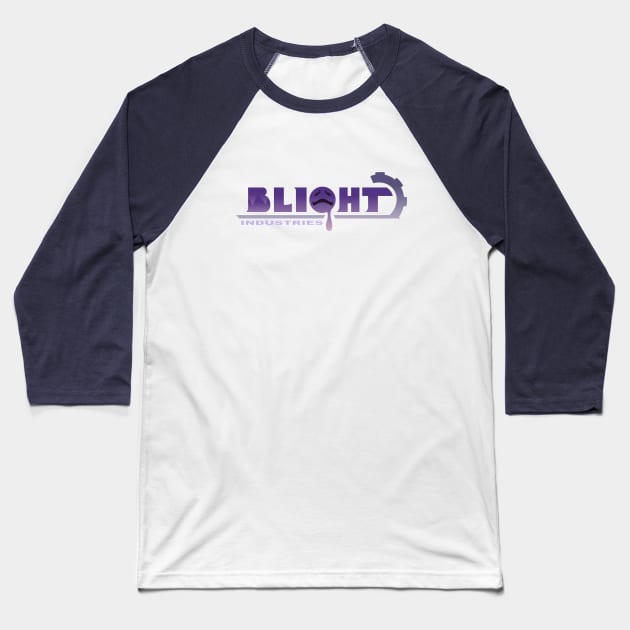 Blight Industries Text Logo Baseball T-Shirt by RobotGhost